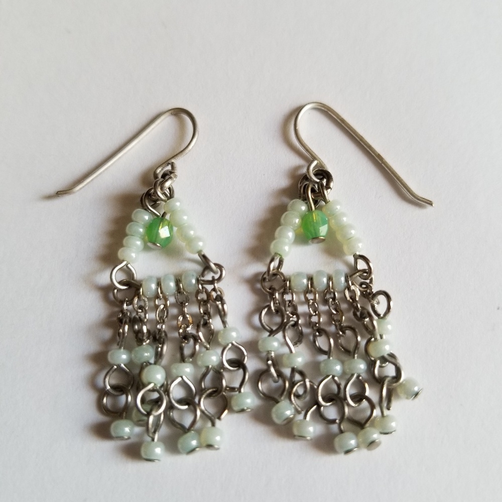 Mint colored earrings